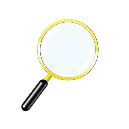 36762702 - simple golden magnifier icon